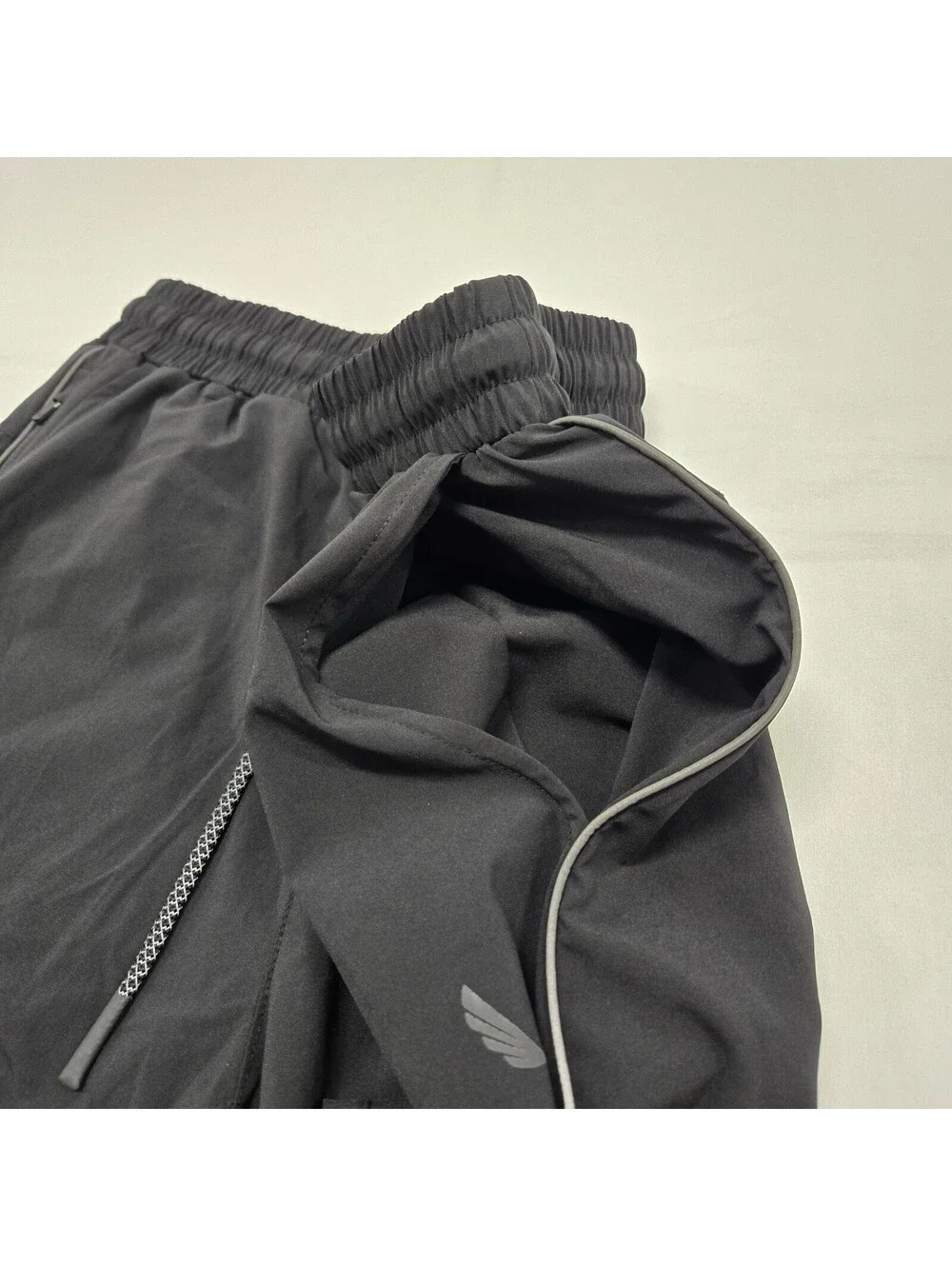 EUC Size MED Men's ASRV DSG-0494 Ultralight Black Track Pants Reflective Joggers